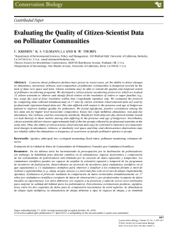 Evaluating Quality of Citizen-Scientist Data on Pollinator Communities