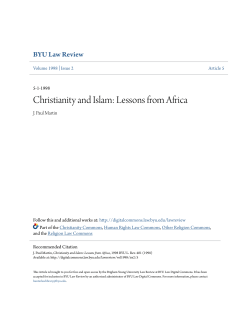 Christianity and Islam: Lessons from Africa