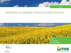 Bioenergy in Germany: Status Quo and Outlook - polsoz.fu