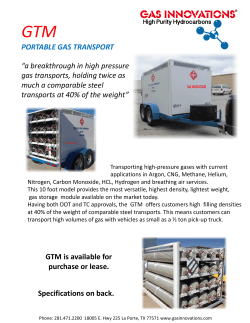 PORTABLE GAS TRANSPORT