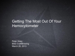 Getting The Most Out Of Your Hemocytometer