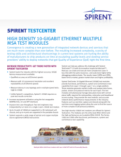 Spirent TestCenter High Density 10GbE Test Modules