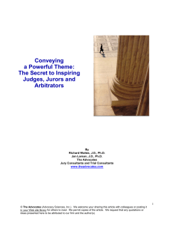 Conveying a Powerful Theme: The Secret to Inspiring Judges