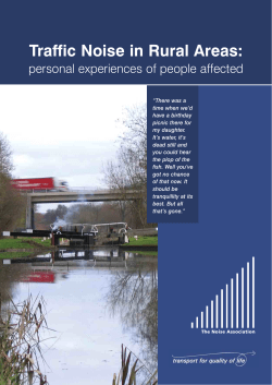 Traffic Noise in Rural Areas - Transport for Quality of Life