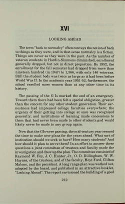 LOOKING AHEAD The term "back to normalcy" often conveys the