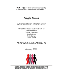Fragile States - QEH Working Papers