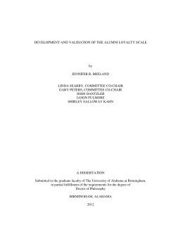 Development And Validation Of The Alumni Loyalty Scale