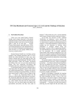 Of Urban Blockheads and Trousered Apes