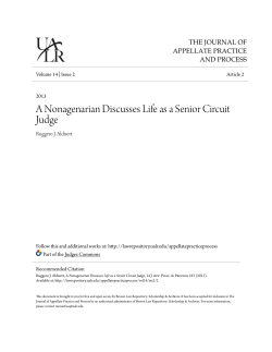 A Nonagenarian Discusses Life as a Senior Circuit Judge