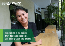 Producing a TV series that teaches pesticide use along