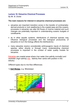 Estuaries - University of Southampton