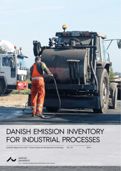 Danish emission inventory for industrial processes