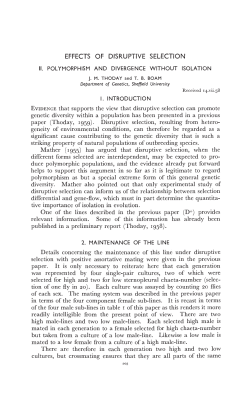 Mather (i) has argued that disruptive selection, when the