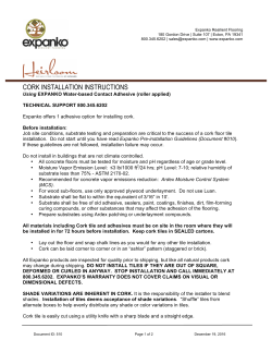 cork installation instructions