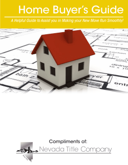 Home Buyer`s Guide - Nevada Title Company