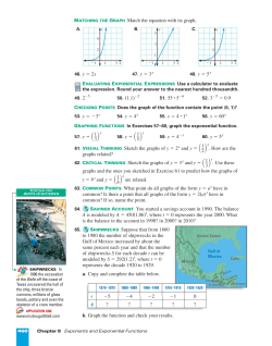 MATCHING THE GRAPH Match the equation with its graph. 50. (1.1