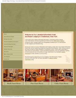 Adirondack Lodging At Fern Lodge