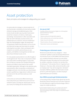 Asset protection - Putnam Investments