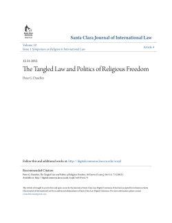 The Tangled Law and Politics of Religious Freedom