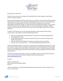 Dear Healthcare Professional: Thank you for your interest in the