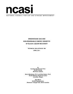 Greenhouse Gas and Non-Renewable Energy Benefits of