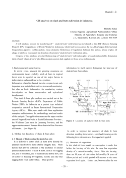 GIS analysis on slash and burn cultivation in Indonesia