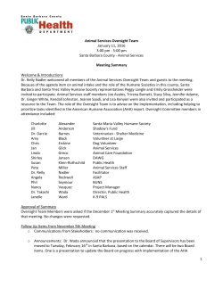Meeting Summary - County of Santa Barbara