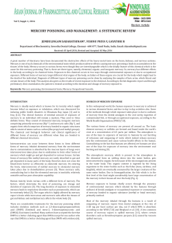mercury poisoning and management: a systematic review