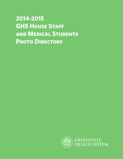GHS House Staff and Medical Students Photo Directory