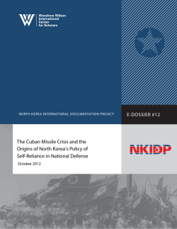 The Cuban Missile Crisis and the Origins of North