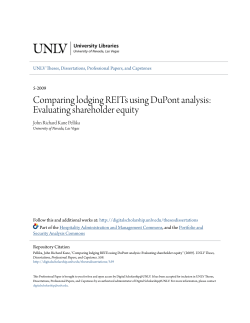 Comparing lodging REITs using DuPont analysis