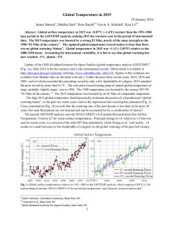 Global Temperature in 2015