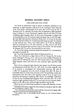 MAXIMAL QUOTIENT RINGS1