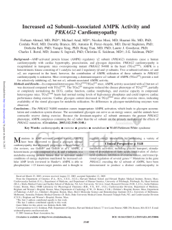 Increased 2 Subunit–Associated AMPK Activity and