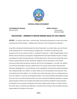 Official Press Statement &ndash; Education &ndash; America`s Never Ending