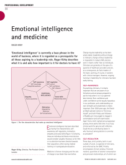 Emotional intelligence and medicine