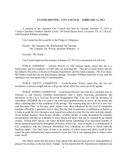 STATED MEETING - CITY COUNCIL