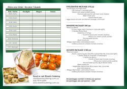 FIVE-EIGHTHS PACKAGE $70 pp WINGERS