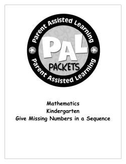 Mathematics Kindergarten Give Missing Numbers in a Sequence