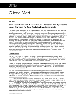 Oak Rock Financial District Court Addresses the Applicable Legal