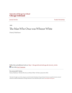 The Man Who Once was Whizzer White