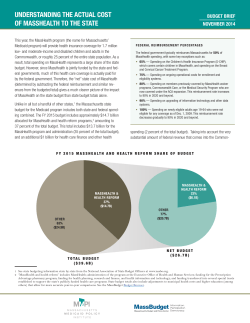 Understanding the Actual Cost of MassHealth to the State