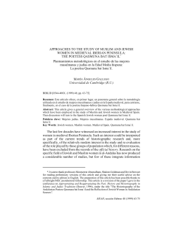 approaches to the study of muslim and jewish