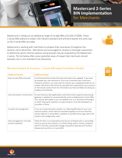 Mastercard 2-Series BIN Implementation for Merchants Mastercard 2