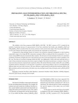 PREPARATION, X-RAY POWDER DIFFRACTION AND