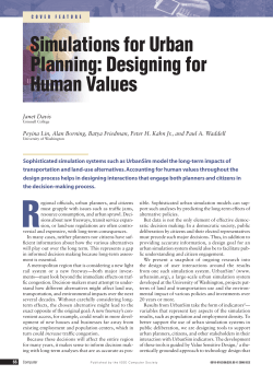 Simulations for Urban Planning
