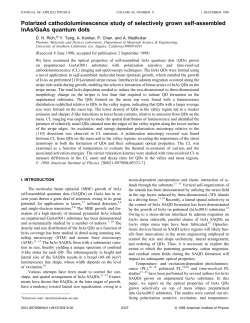 Polarized cathodoluminescence study of selectively grown self