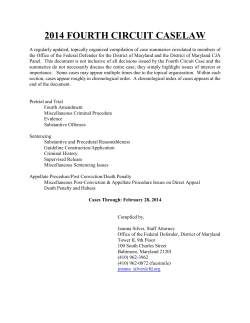 2014 FOURTH CIRCUIT CASELAW - fd.org