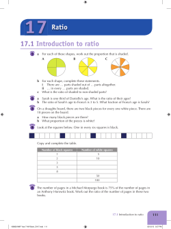 17.1 Introduction to ratio Ratio