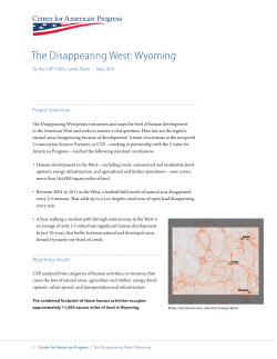 The Disappearing West: Wyoming